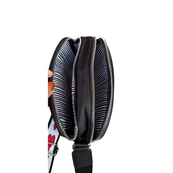 Love Brighton Crossbody Bag With Heart Strap & Zipper Compartments. - Picture 5 of 9